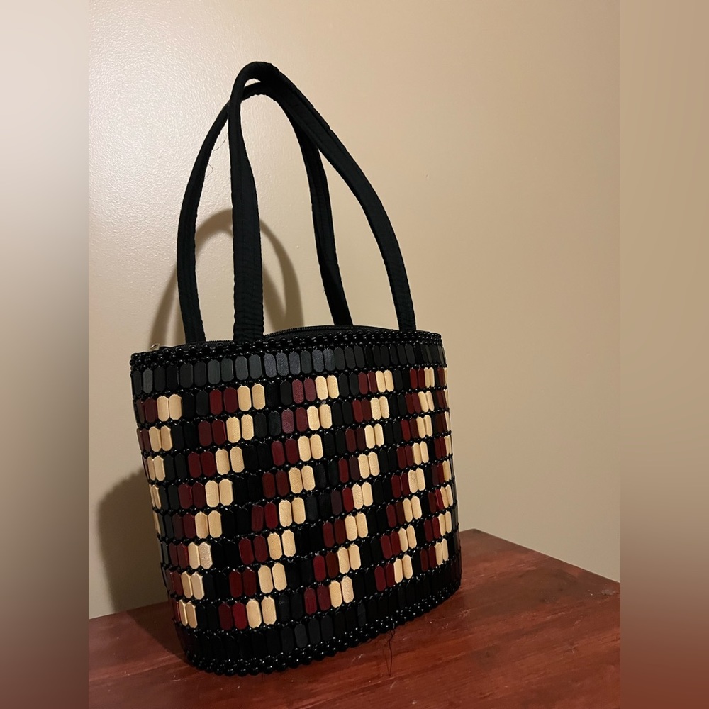 Handmade beaded tote